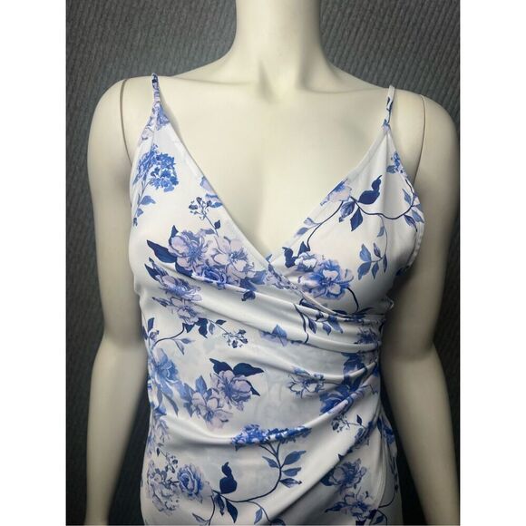 Urban Outfitters Floral‎ Summer Dress Faux Wrap V-Neck Midi - Picture 9 of 13